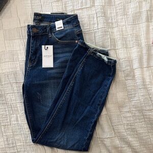 Judy Blue Women's Deep Indigo Distressed Skinny Jeans